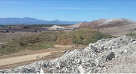 Pad ore on Leach Pad and Recovery Conveyor System